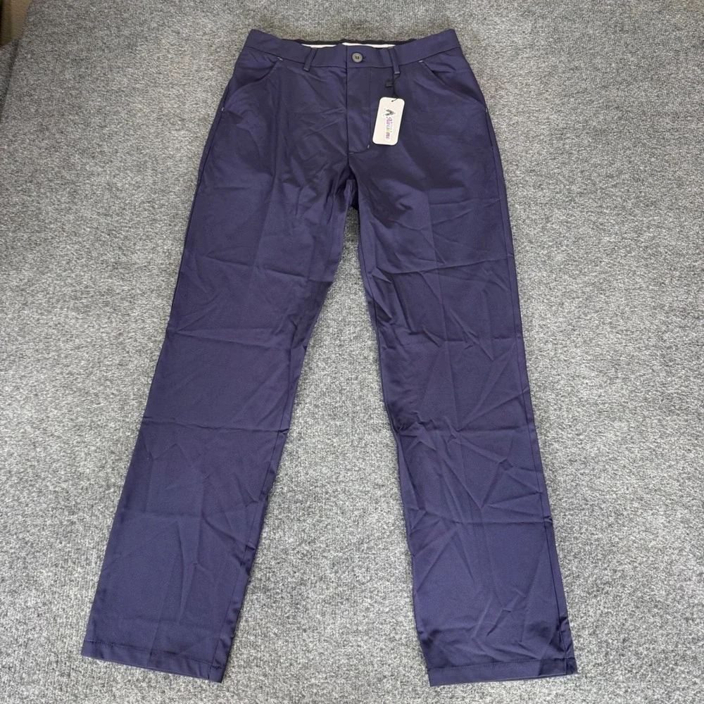 Royal & Awesome Mens Golf Chino Pants 30x30 Navy Performance Stretch Athletic